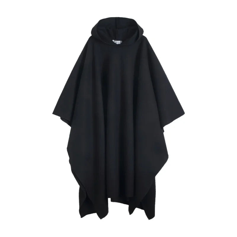 D1 Long Cape Cloak Black, One size - Streetwear Coat - Slick Street
