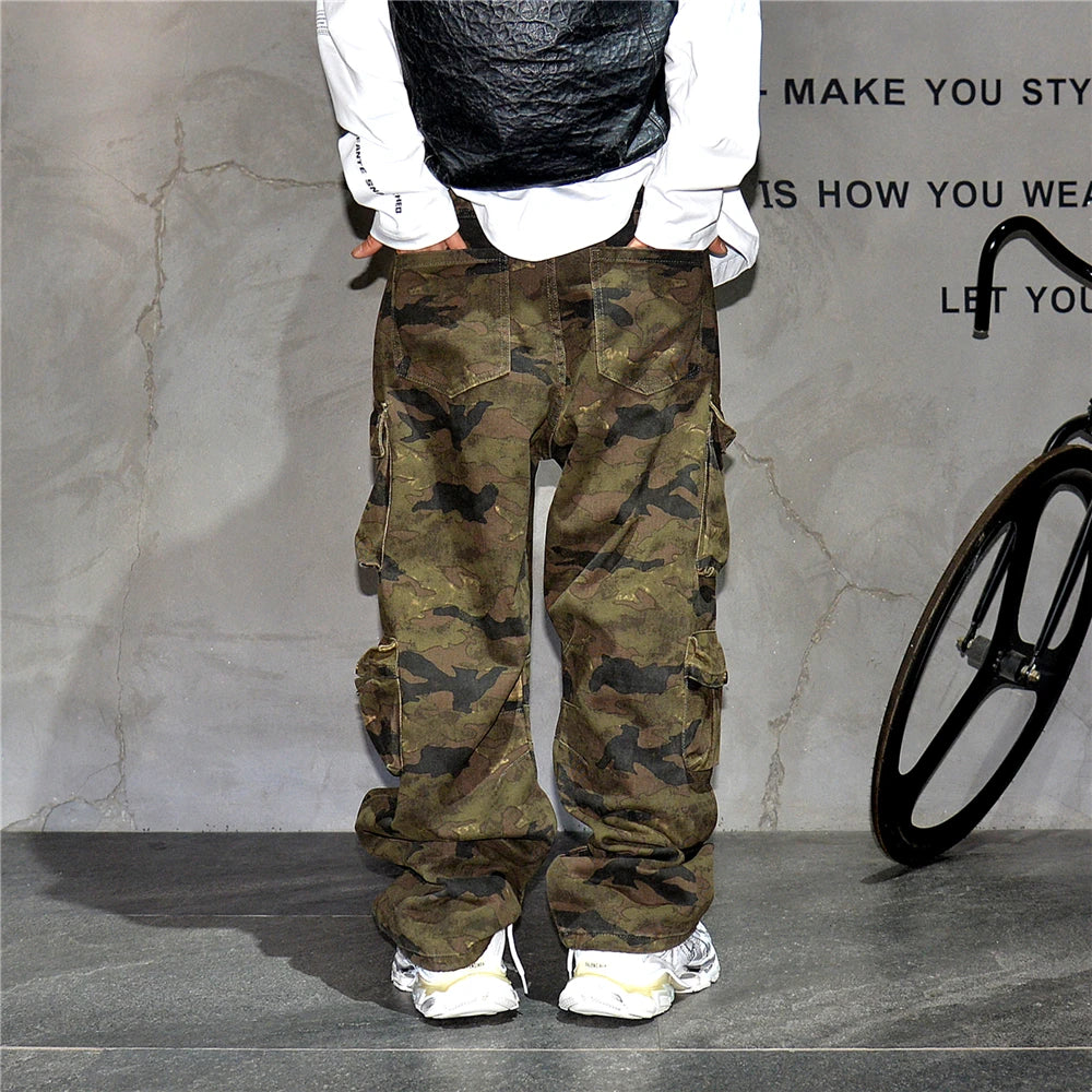 Jungle T24 Camo Cargo Pants , - Streetwear Pants - Slick Street