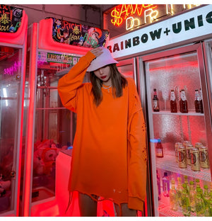 Distressed Gothic Sweatshirt , - Streetwear Sweatshirts - Slick Street