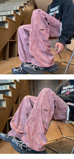 Two Tone Loose Style Pants , - Streetwear Pants - Slick Street