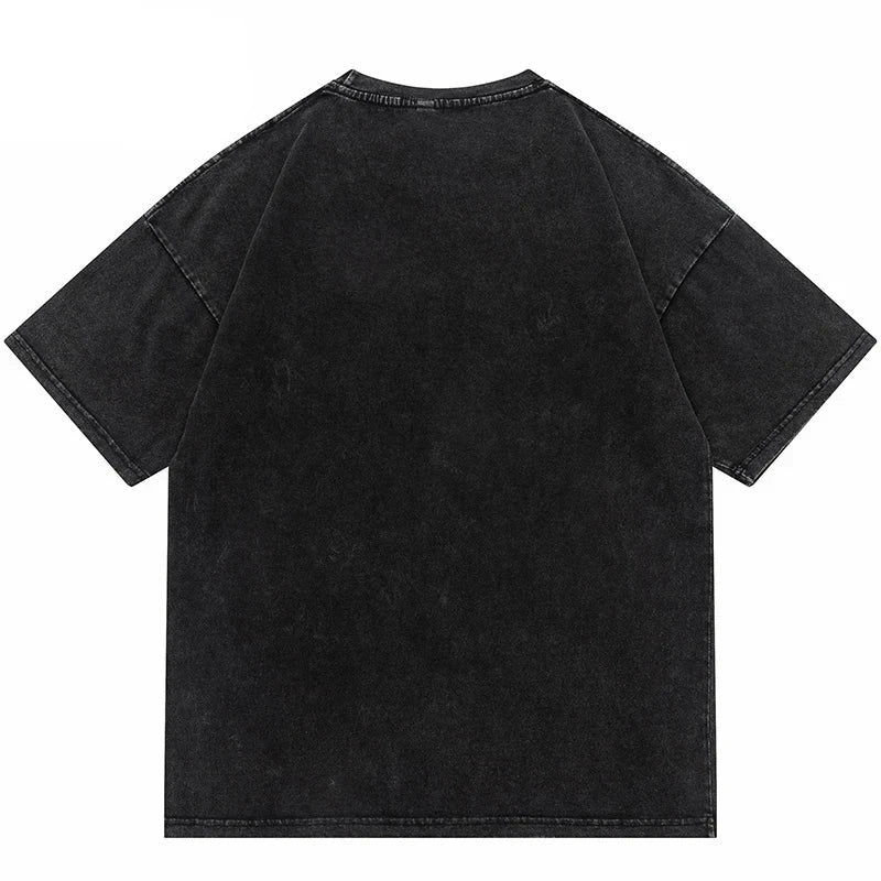 Dusty Black I Feel Anxious Illusion Letter T-Shirt ,  - Streetwear T-Shirt - Slick Street