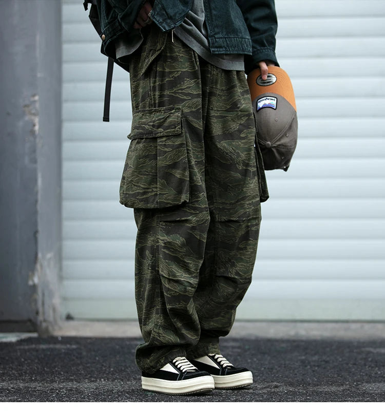 Camouflage Art Craft Cargo Pants , - Streetwear Pants - Slick Street