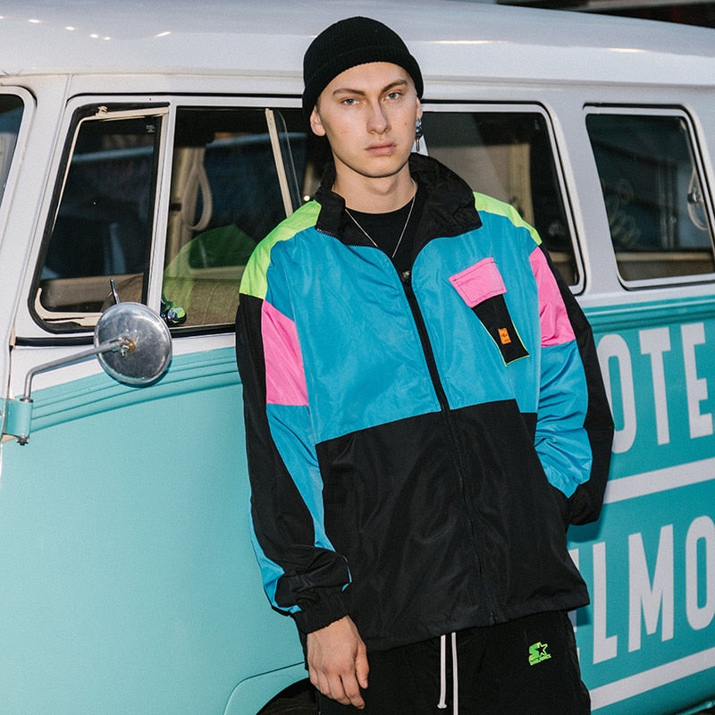 Multi Color Block Patchwork Pocket Jacket ,  - Streetwear Jacket - Slick Street