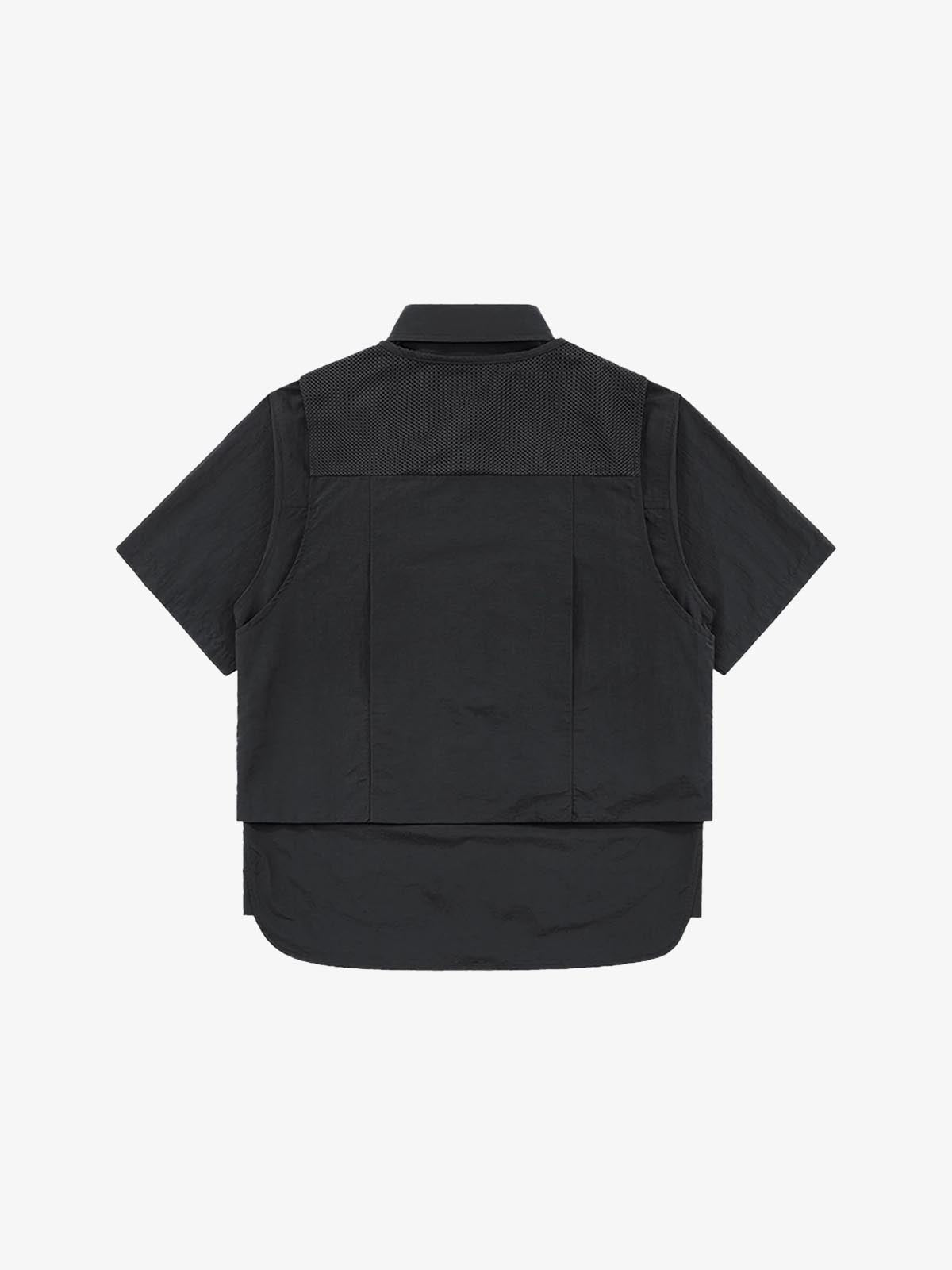 Multi Vest Pockets Two Pieces T-Shirt , - Streetwear T-Shirt - Slick Street