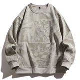 Demon Slayer Anime Sweater Light Gray, XS - Streetwear Sweater - Slick Street