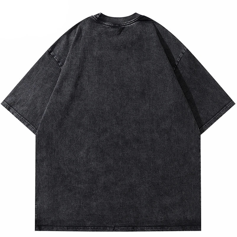 Y2K Black Color Devil Theme T-Shirt ,  - Streetwear T-Shirt - Slick Street