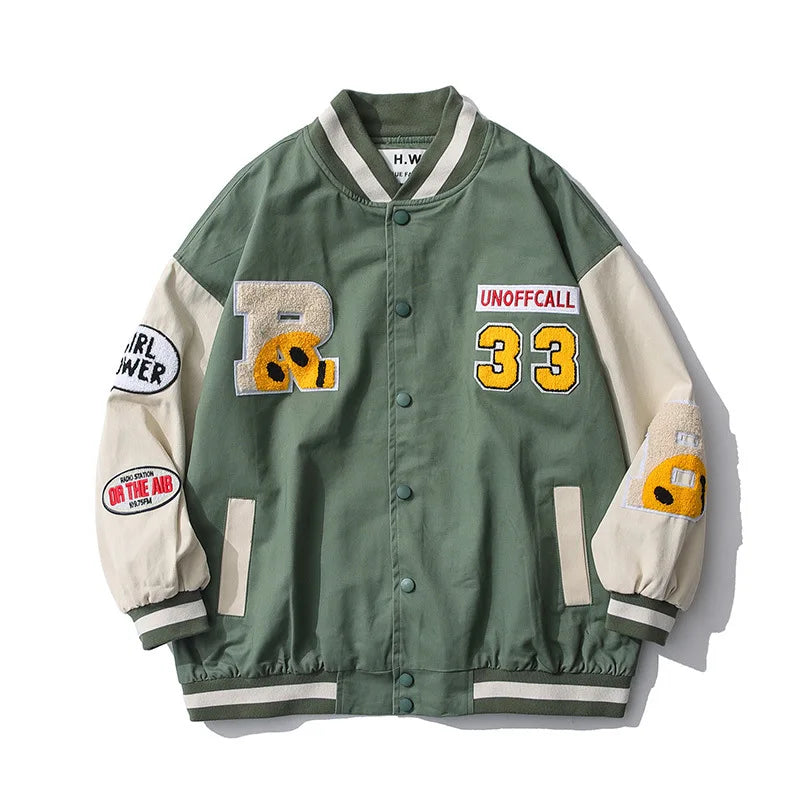 Unofficial 33 Retro Trend Jacket Army Green, XS - Streetwear Jacket - Slick Street