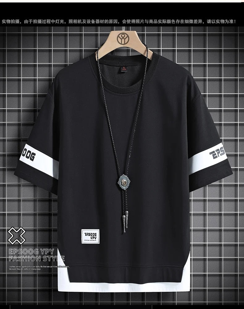 EPSOOG YPY Color Contrast T-Shirt Black, M - Streetwear T-Shirt - Slick Street