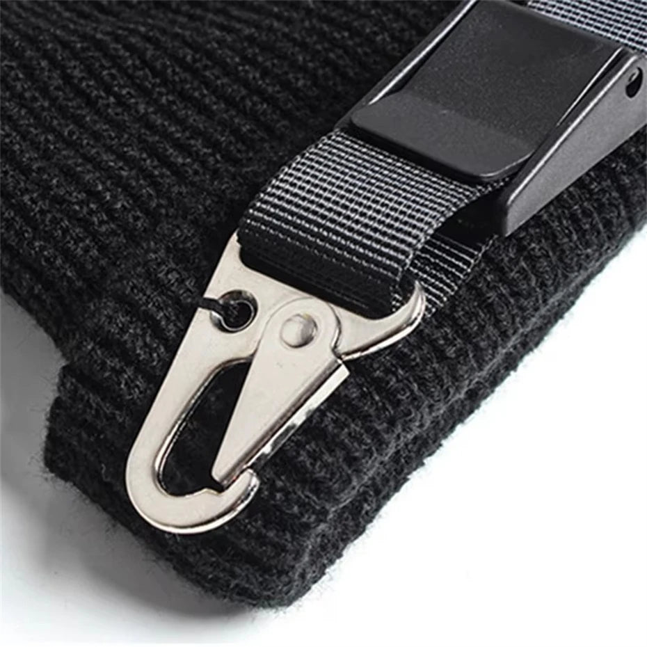 Nightshade Beanie Hat with Buckle , - Streetwear Hats - Slick Street