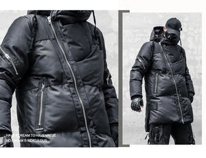 Long Zipper Style Padded Jacket , - Streetwear Jacket - Slick Street