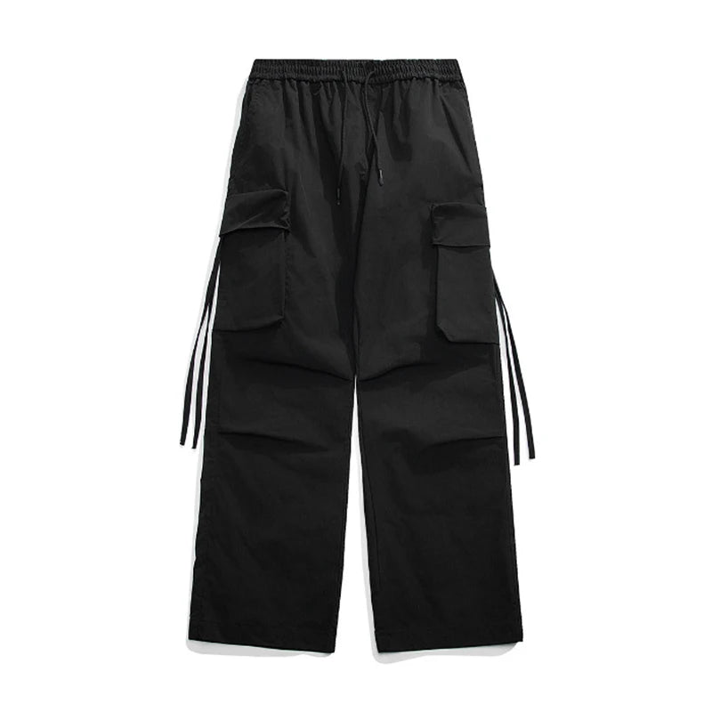 Y2K Streetwear Harem Straight Leg Pants XS, Black - Streetwear Pants - Slick Street