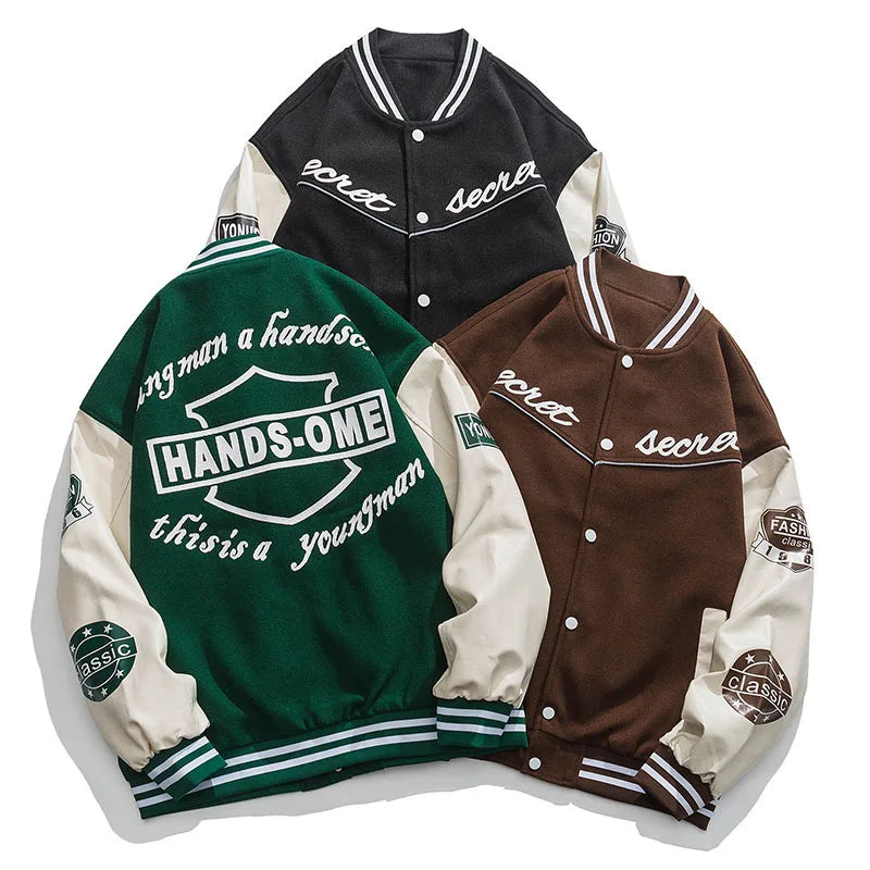 Secret Hands-Ome Button Up Reglan Sleeve Jacket , - Streetwear Jacket - Slick Street