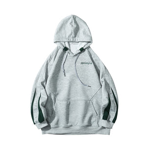 Forever Young Green Stripped Sleeves Hoodie ,  - Streetwear Hoodie - Slick Street