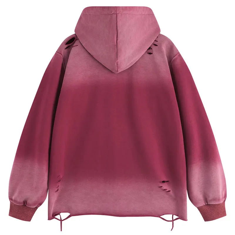 Distressed Tie-Dye Hoodie , - Streetwear Hoodie - Slick Street