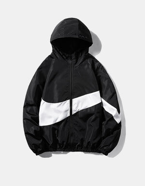 Horizontal Broad Stripe Zipper Hoodie ,  - Streetwear Hoodie - Slick Street