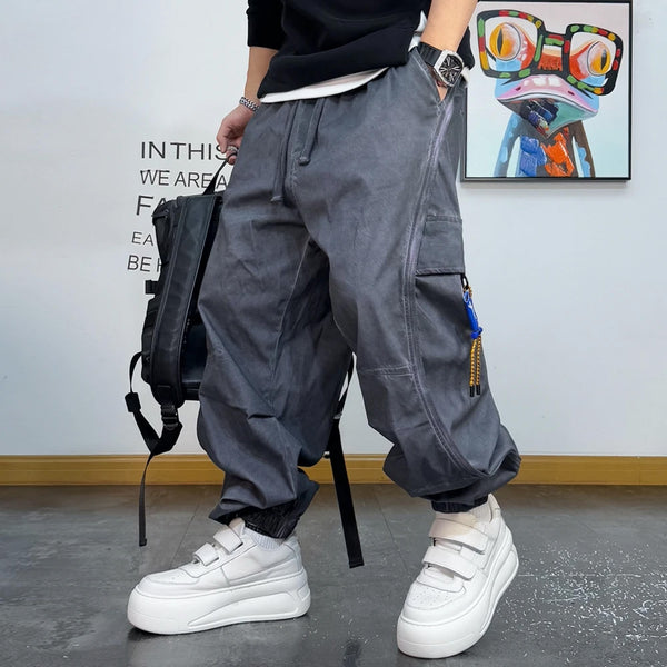 Plain Color Elastic Ankle Length Pants