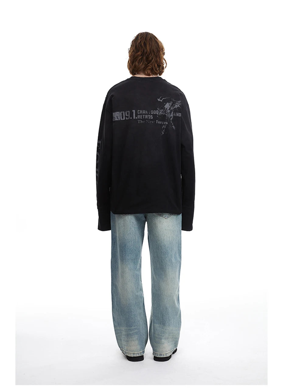 Force 09 Graphic Long Sleeve Tee , - Streetwear T-Shirt - Slick Street