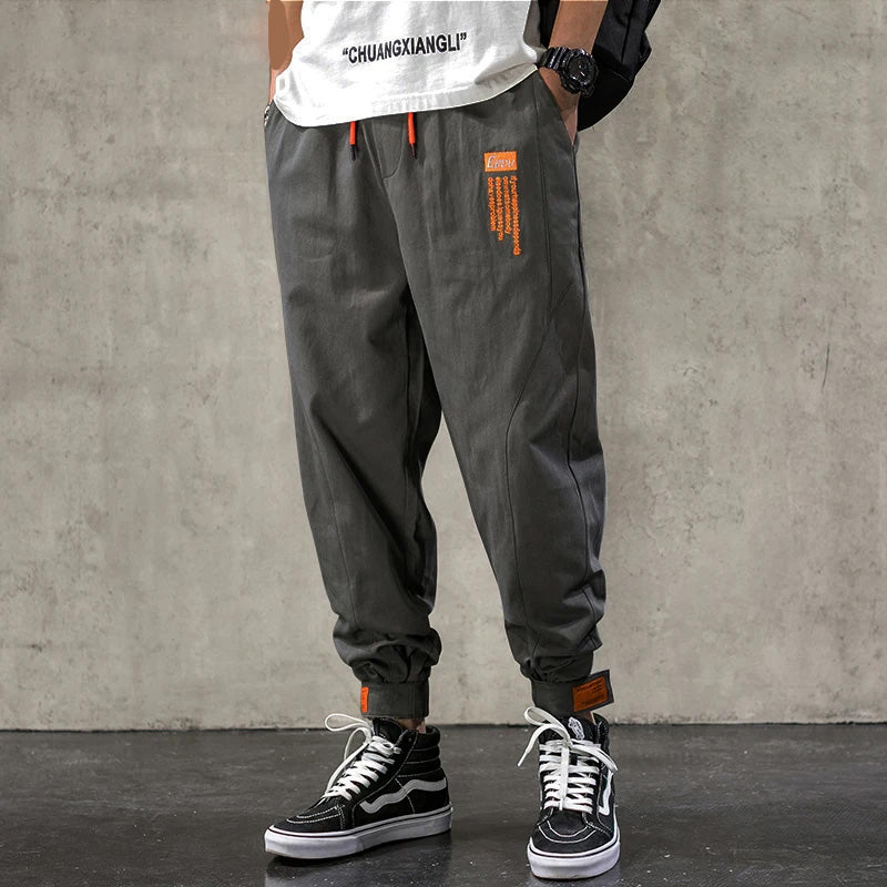 Y2K TAW2 Elastic Waist And Ankle Length Pants Grey, XS - Streetwear Pants - Slick Street