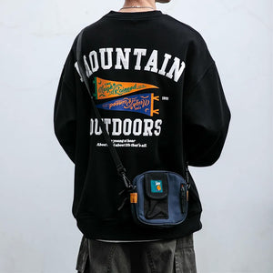 Adventure Mountain Outdoor Pullover Sweatshirt , - Streetwear - Slick Street
