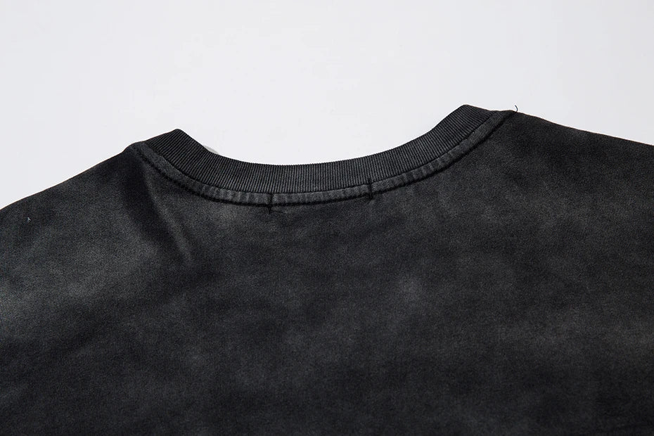 Tie-Die Metal Star Ripped T-Shirt , - Streetwear T-Shirts - Slick Street