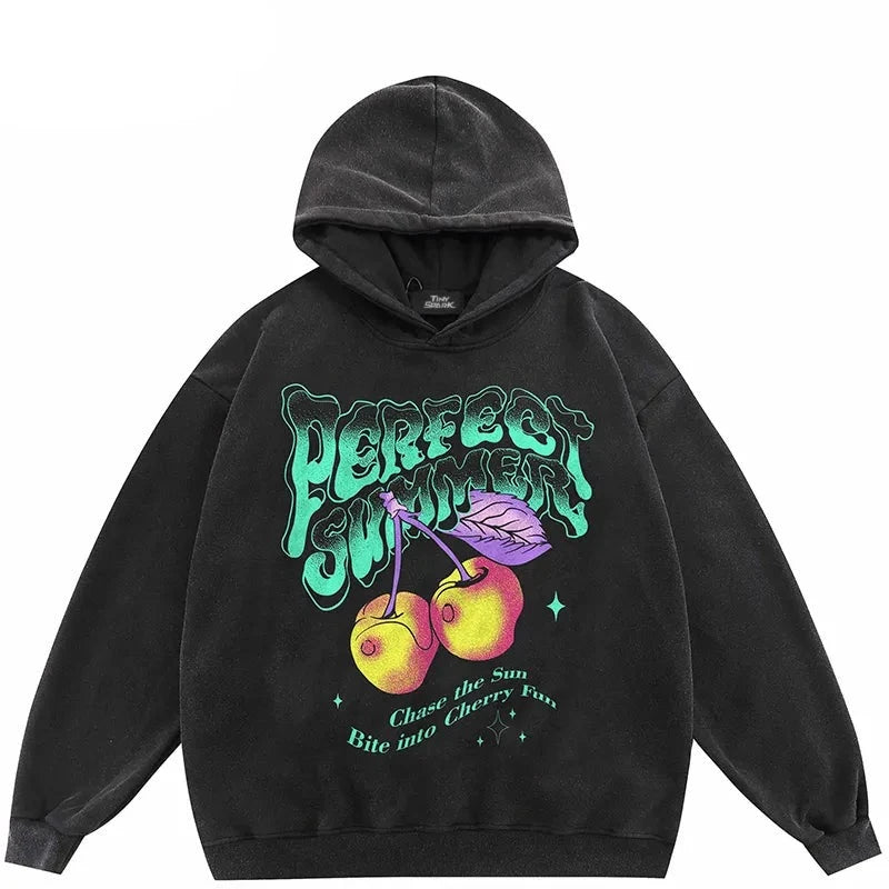 Perfect Summer Streetwear Pullover Hoodie Black, S - Streetwear Hoodie - Slick Street
