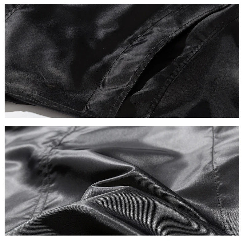 Retro Letter Embroidered Elastic Waist Jacket ,  - Streetwear Jacket - Slick Street