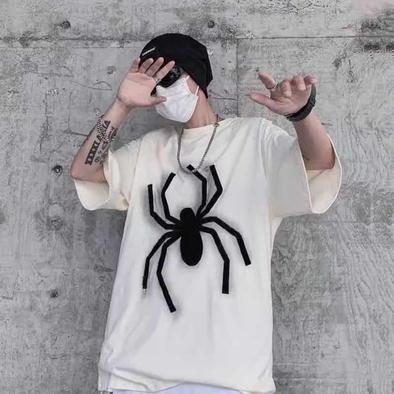 Wolf Spider 3D Crewneck T-Shirt , - Streetwear T-Shirts - Slick Street