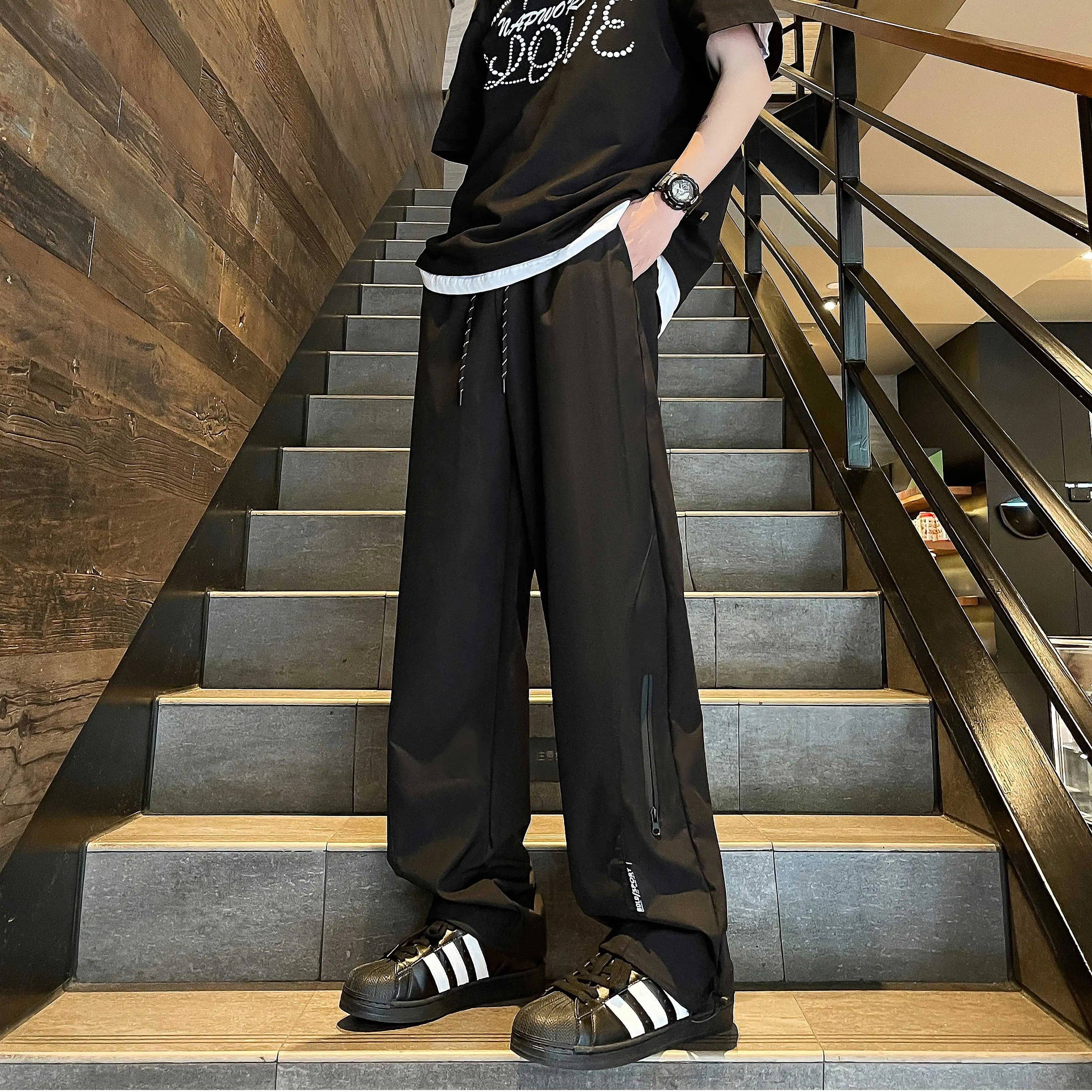 BK26 Nylon Pants XS, Black - Streetwear Pants - Slick Street