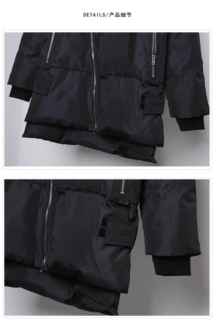 Long Zipper Style Padded Jacket , - Streetwear Jacket - Slick Street