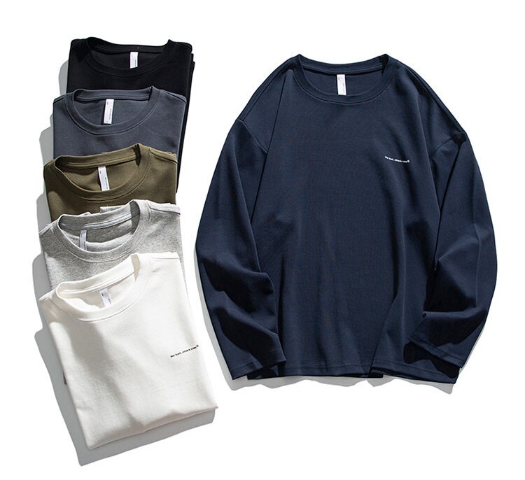 We lead, others copy© Casual Solid Long Sleeve , - Streetwear T-Shirts - Slick Street