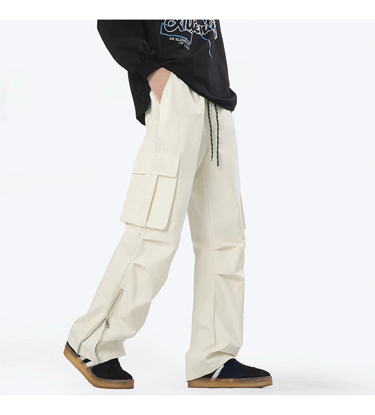 Ankle Length Half Zipper Pants , - Streetwear Pants - Slick Street