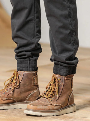 Slim Fit Elastic Ankle Pants , - Streetwear Pants - Slick Street