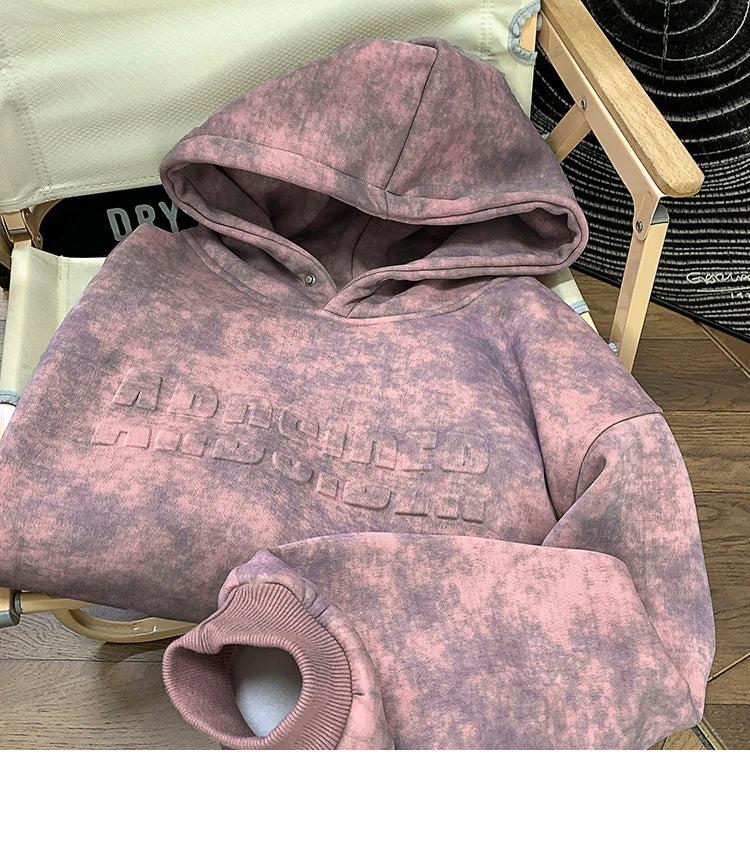 Tie-Dye Kangaroo Pocket Pullover Hoodie , - Streetwear Hoodie - Slick Street