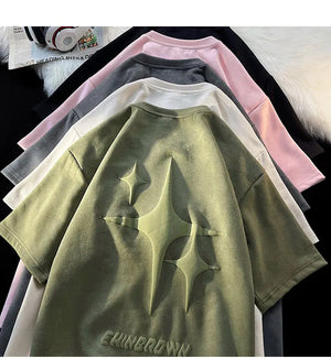 EHNGROWN Polygons Star Shape Short Sleeved T-Shirt , - Streetwear T-Shirts - Slick Street