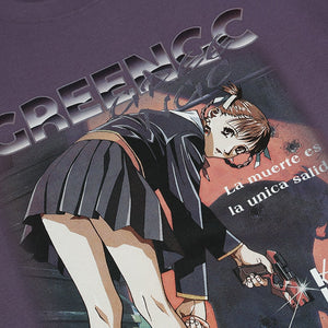 GREENGC Killer Girl Shooter Anime T-Shirt , - Streetwear T-Shirts - Slick Street