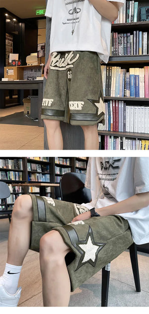 Number 66 Knee Length Shorts , - Streetwear Shorts - Slick Street