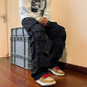 Baggy Style Multi-pockets Tooling Pants ,  - Streetwear Pants - Slick Street