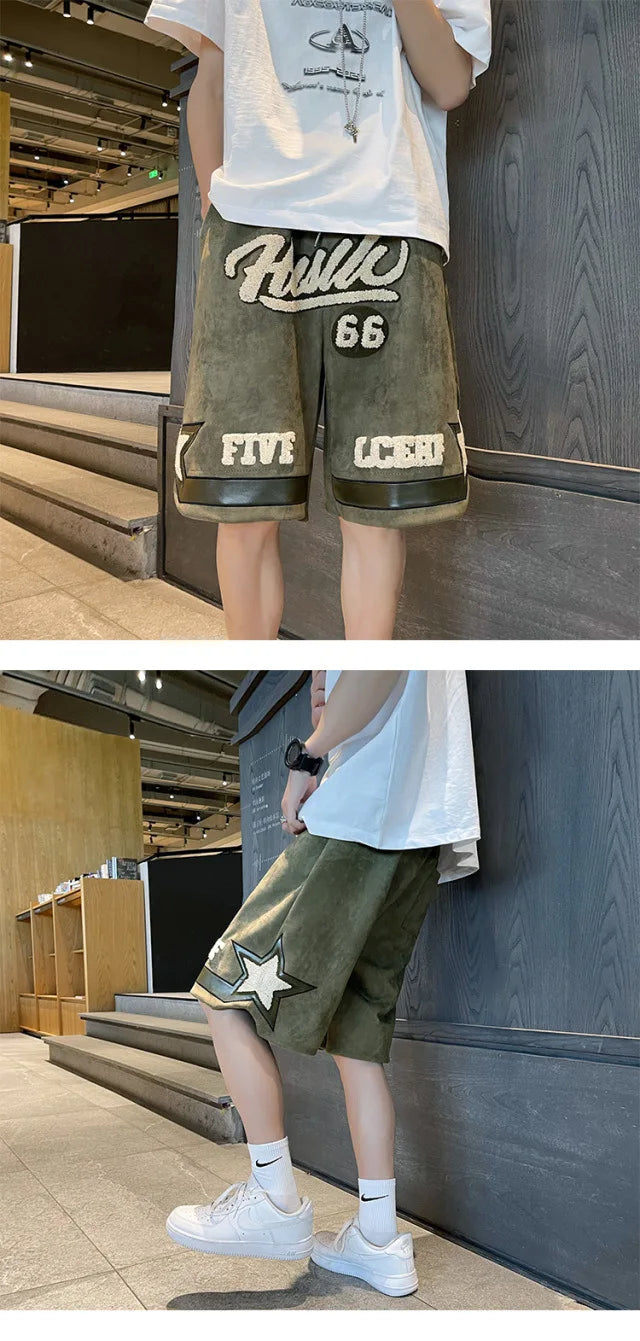 Number 66 Knee Length Shorts , - Streetwear Shorts - Slick Street