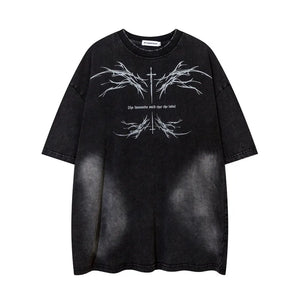 Vintage Shadow knit Wear T-Shirt Black, XS - Streetwear T-Shirts - Slick Street