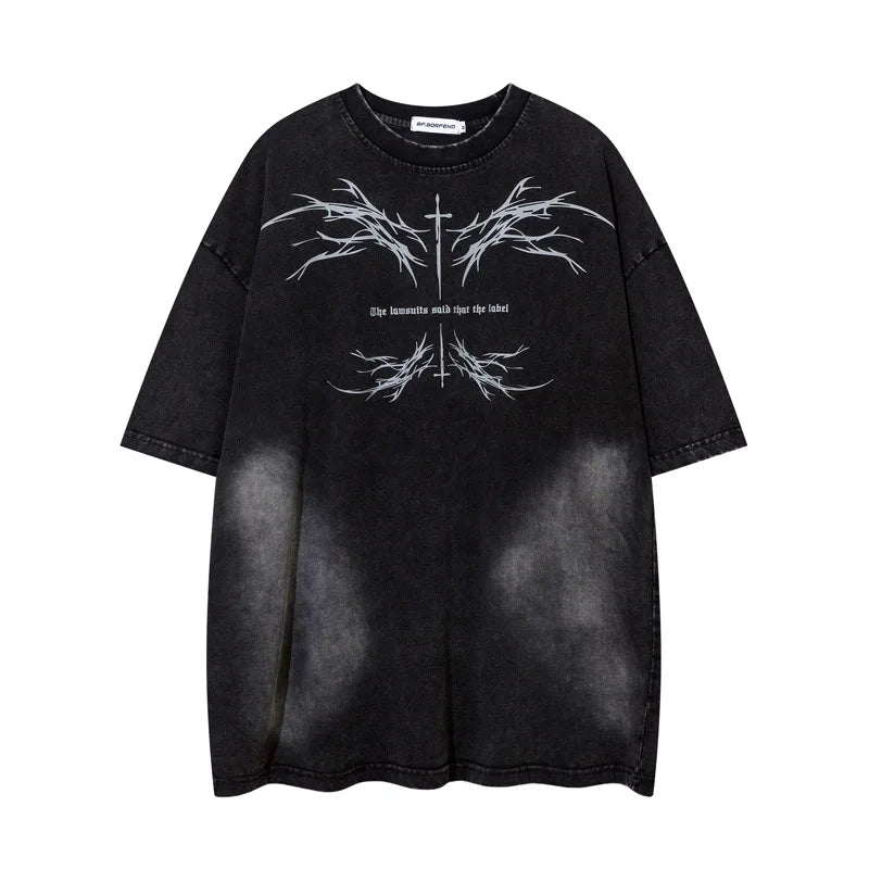 Vintage Shadow knit Wear T-Shirt Black, XS - Streetwear T-Shirt - Slick Street