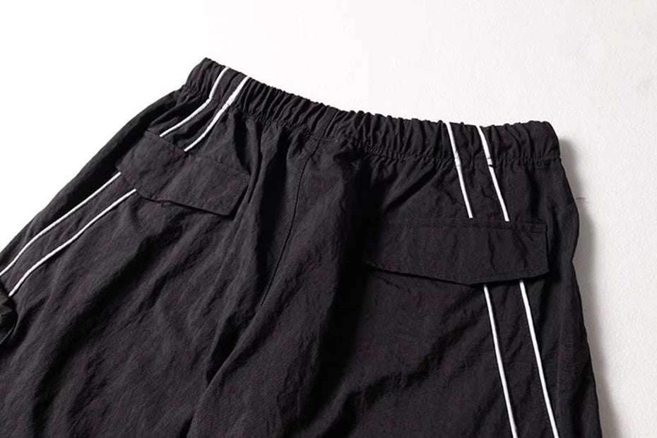 Baggy Stripe Cargo Joggers , - Streetwear - Slick Street
