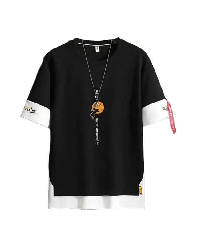 FK26 Two Piece Short Sleeves T-Shirt , - Streetwear T-Shirts - Slick Street