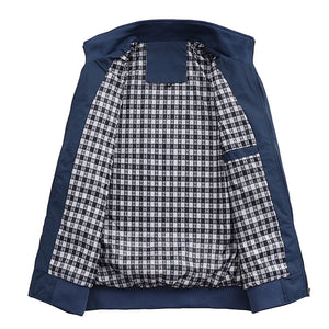 Plain Color Checkered Style Jacket , - Streetwear Jacket - Slick Street