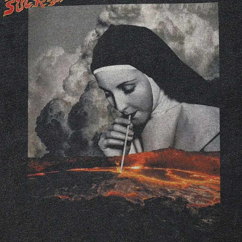 Retro Sister Super Sucker Graphic Oversized T-Shirt ,  - Streetwear T-Shirt - Slick Street