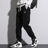Plain Cotton Cuffed Ankle Joggers XS, Black - Streetwear Pants - Slick Street