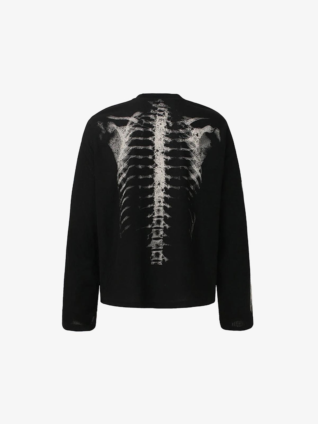 Skeleton B-Heart Graphic Sweatshirt , - Streetwear Sweatshirts - Slick Street
