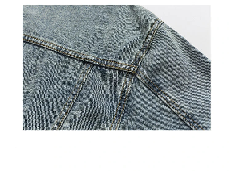 Tied Die Lapel Button Up Jean Jacket ,  - Streetwear Pants - Slick Street