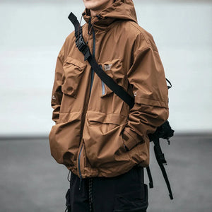 STFK Multi Pocket Zipper Cargo Hoodie ,  - Streetwear Hoodie - Slick Street