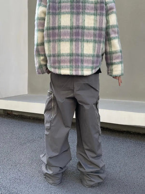 Large Knee Pocket Baggy Pants , - Streetwear Pants - Slick Street