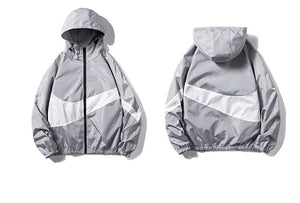 Horizontal Broad Stripe Zipper Hoodie ,  - Streetwear Hoodie - Slick Street